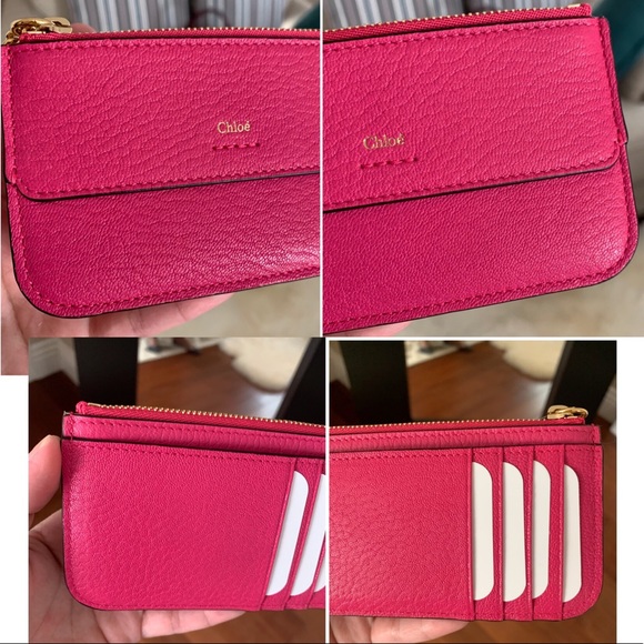 NWT Chloe Drew Card Case, Fuschia Rose - Picture 3 of 8